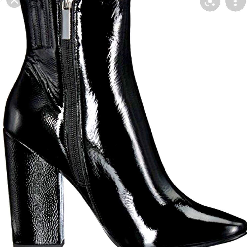 Kendall + Kylie Stacked Patent Leather Boot